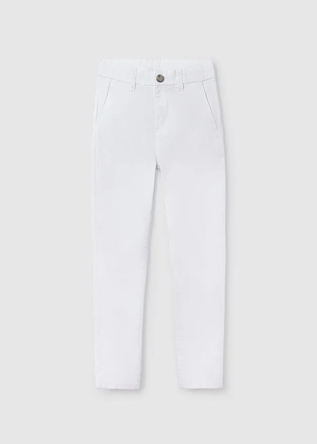 530 - Basic trousers for teen boy - White