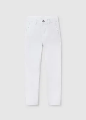 530 - Basic trousers for teen boy - White