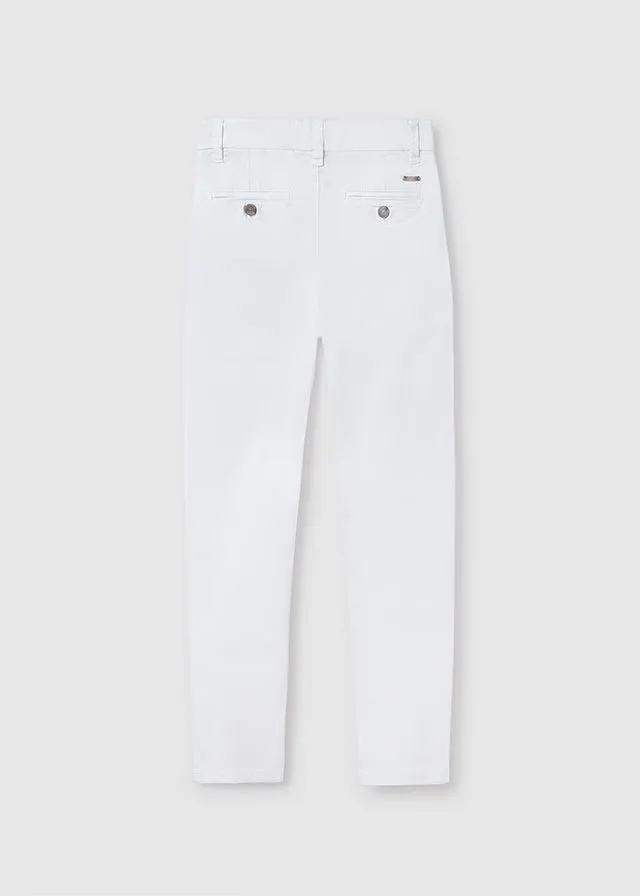 530 - Basic trousers for teen boy - White