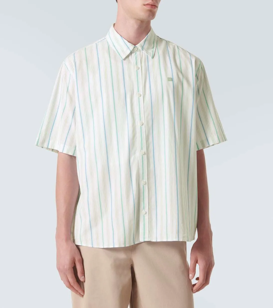 Acne Studios  |Button-down Stripes Street Style Cotton Short Sleeves Bridal