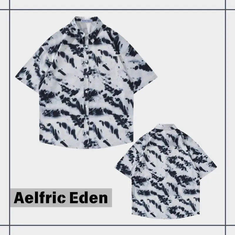 Aelfric Eden  |Button-down Unisex Street Style Short Sleeves Skater Style