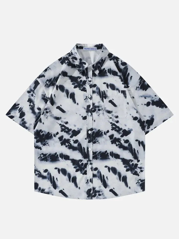 Aelfric Eden  |Button-down Unisex Street Style Short Sleeves Skater Style