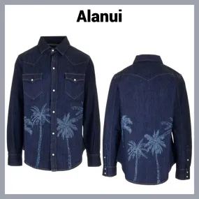 ALANUI  |Button-down Blended Fabrics Street Style Long Sleeves Cotton