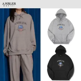 AMBLER  |Unisex Street Style Long Sleeves Logo Hoodies & Sweatshirts