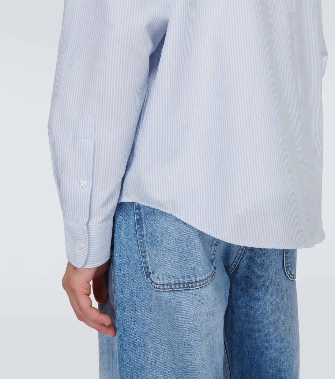 AMI PARIS  |Button-down Stripes Street Style Long Sleeves Cotton Logo