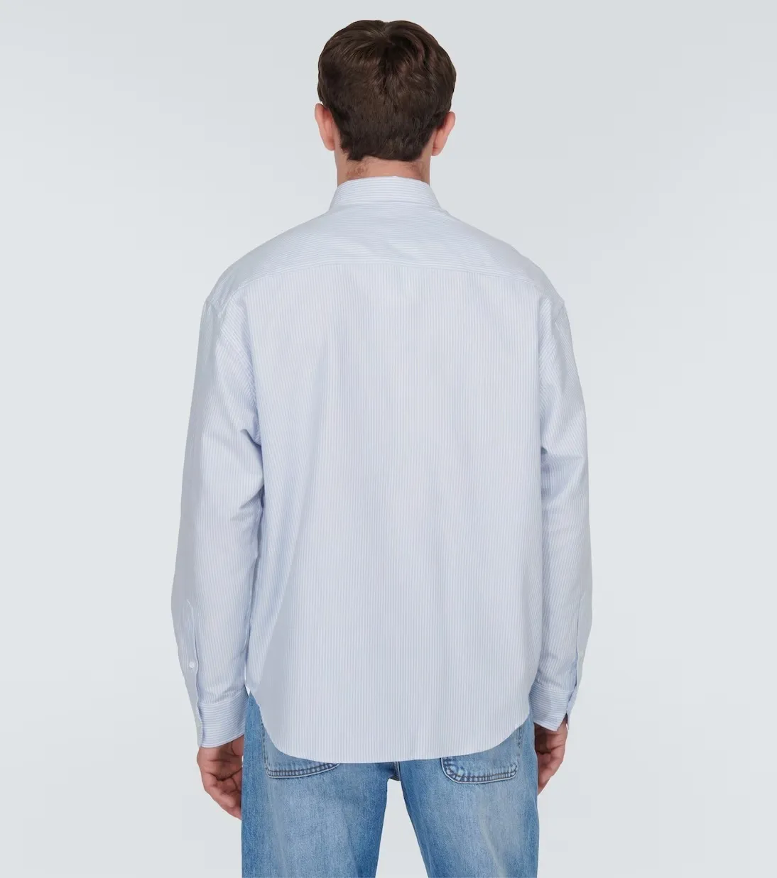 AMI PARIS  |Button-down Stripes Street Style Long Sleeves Cotton Logo