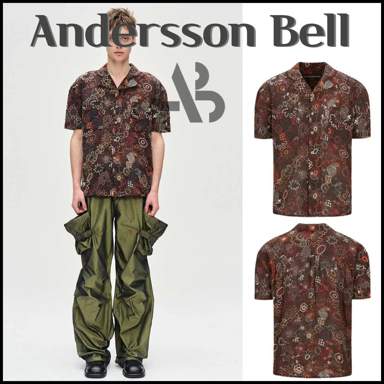 ANDERSSON BELL  |Button-down Nylon Blended Fabrics Street Style Cotton