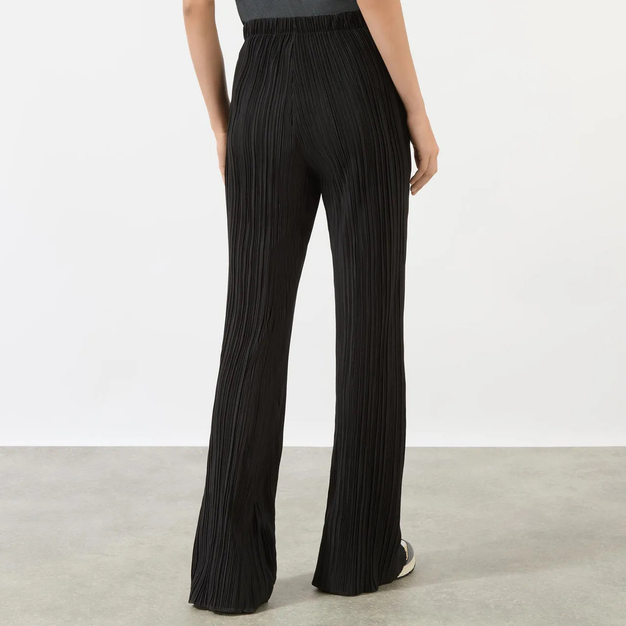 ANINE BING Billie Plissé Trousers - Black