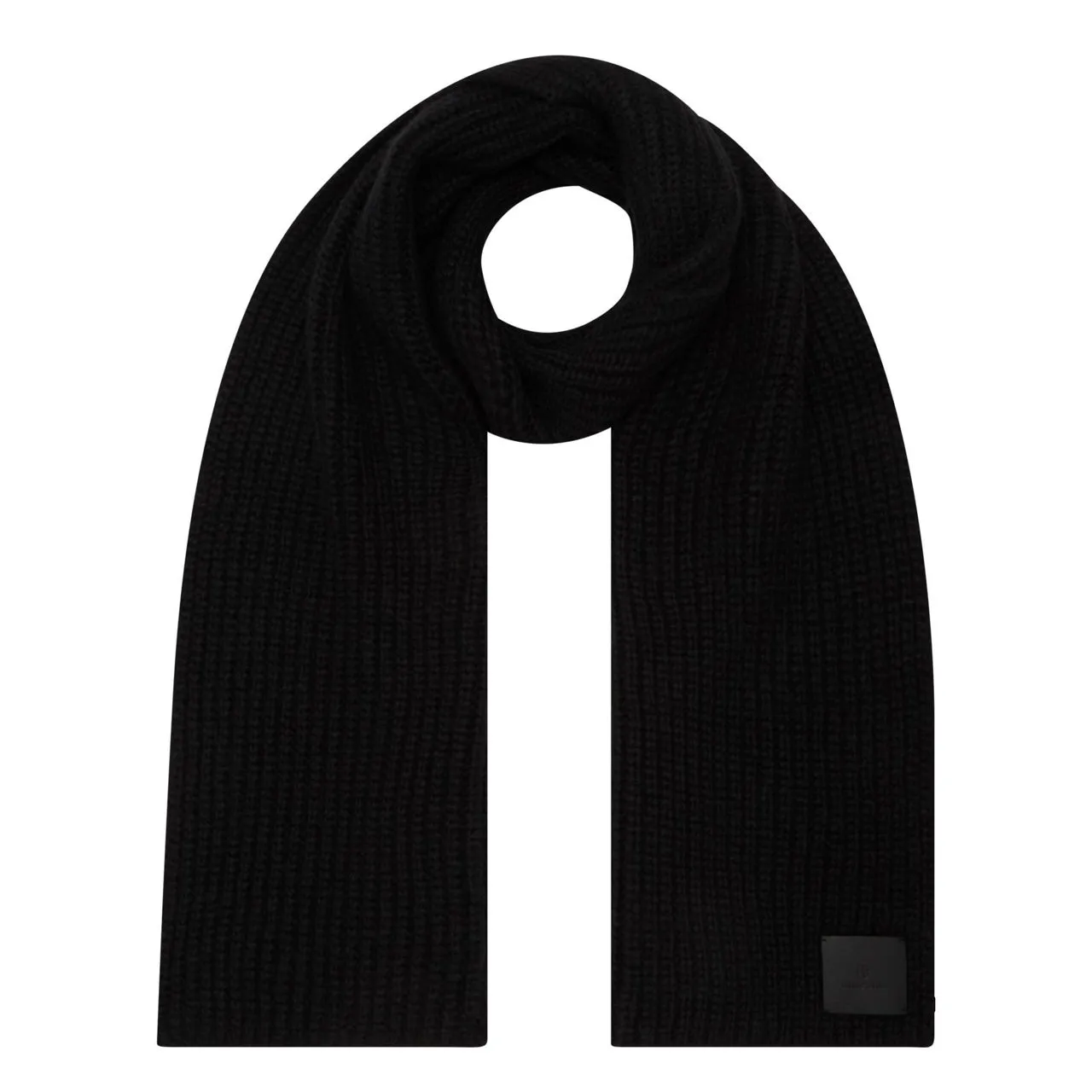 ANINE BING Hannah Knitted Wrap Scarf - Black