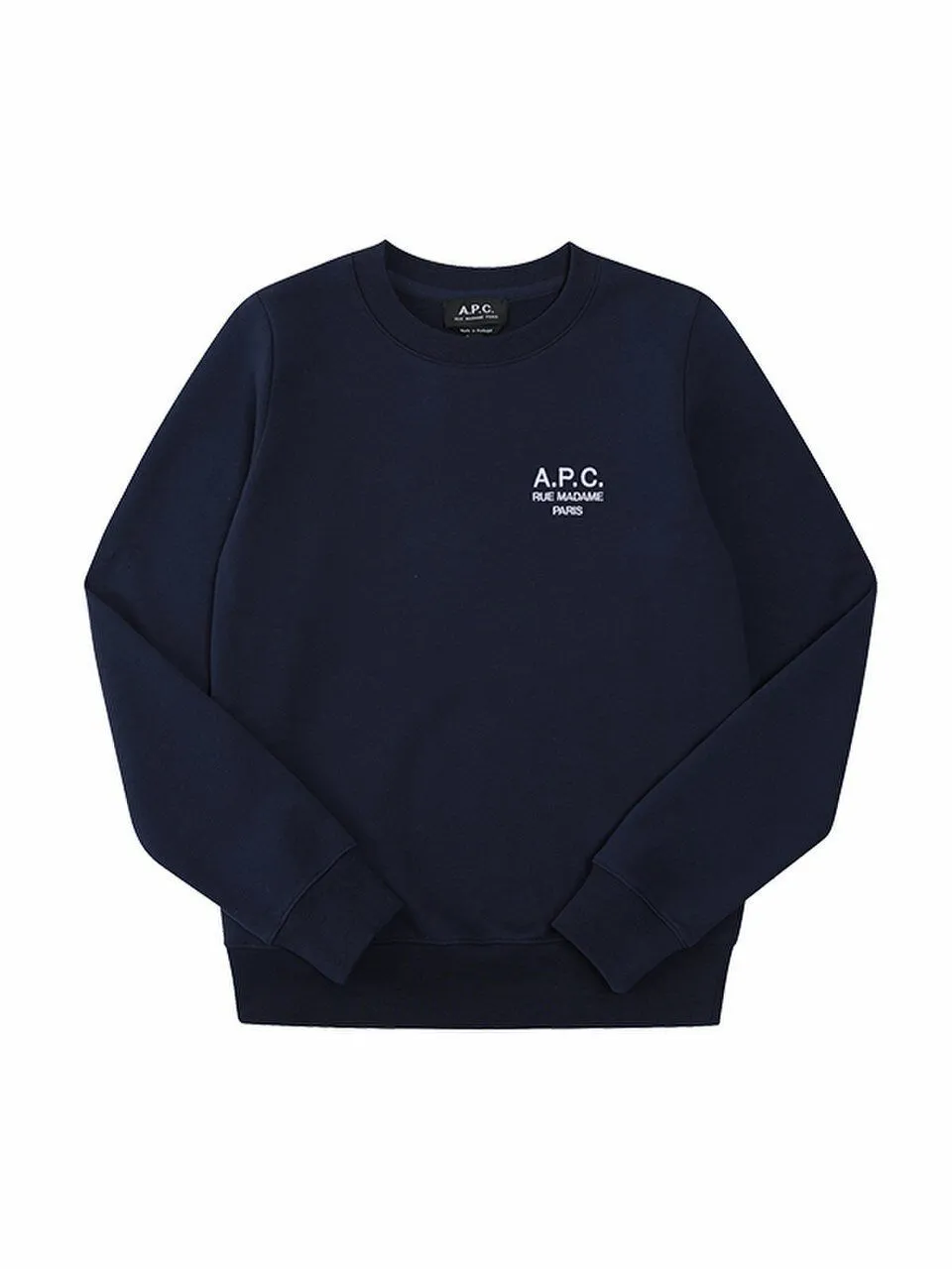 A.P.C.  |Crew Neck Street Style Long Sleeves Plain Cotton Logo