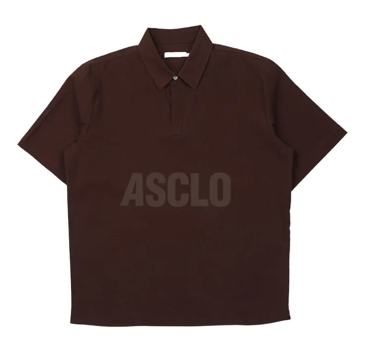 ASCLO  |Button-down Unisex Linen Street Style Plain Cotton