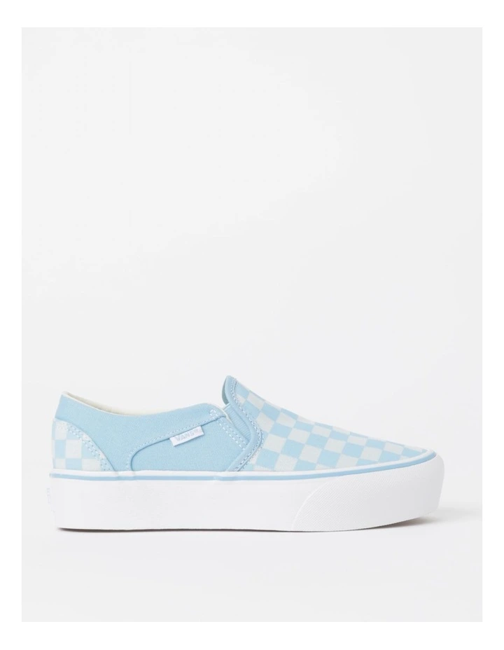 Asher Platform Sneaker in Checkerboard Delicate Blue