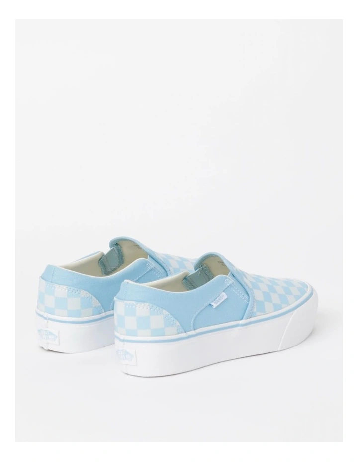 Asher Platform Sneaker in Checkerboard Delicate Blue