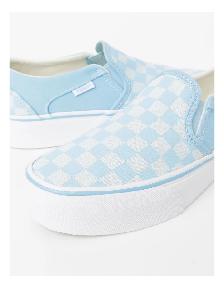 Asher Platform Sneaker in Checkerboard Delicate Blue