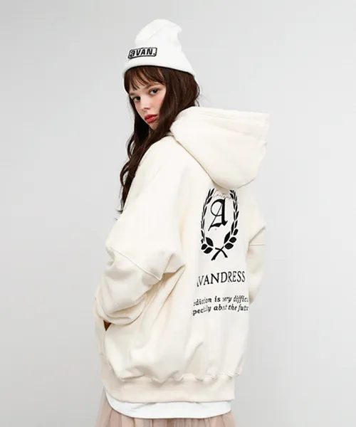 AVANDRESS  |Unisex Street Style Long Sleeves Oversized Logo