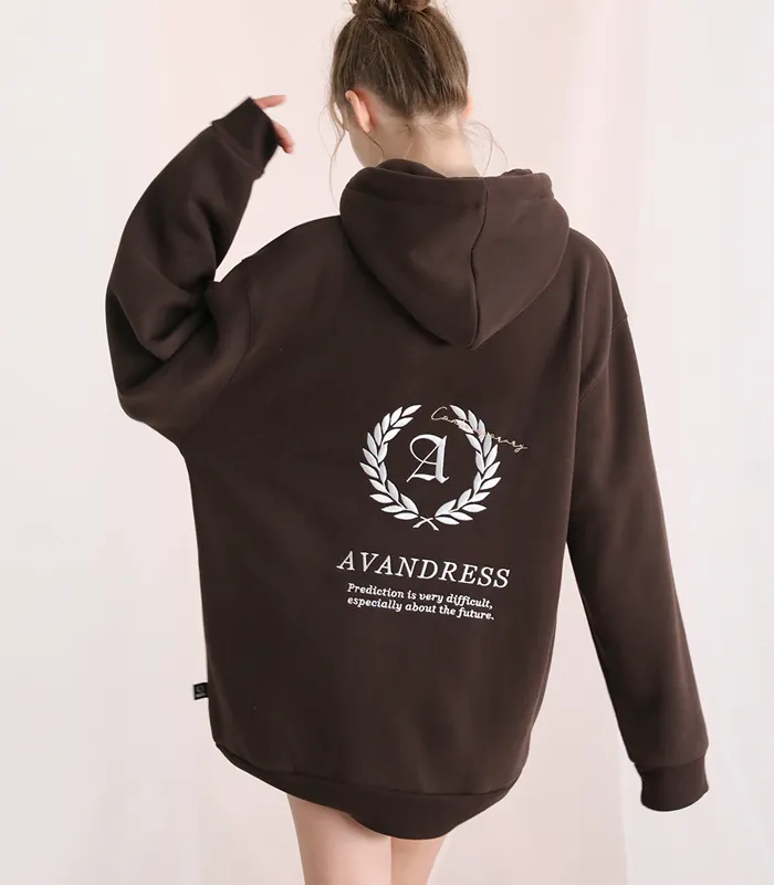 AVANDRESS  |Unisex Street Style Long Sleeves Oversized Logo