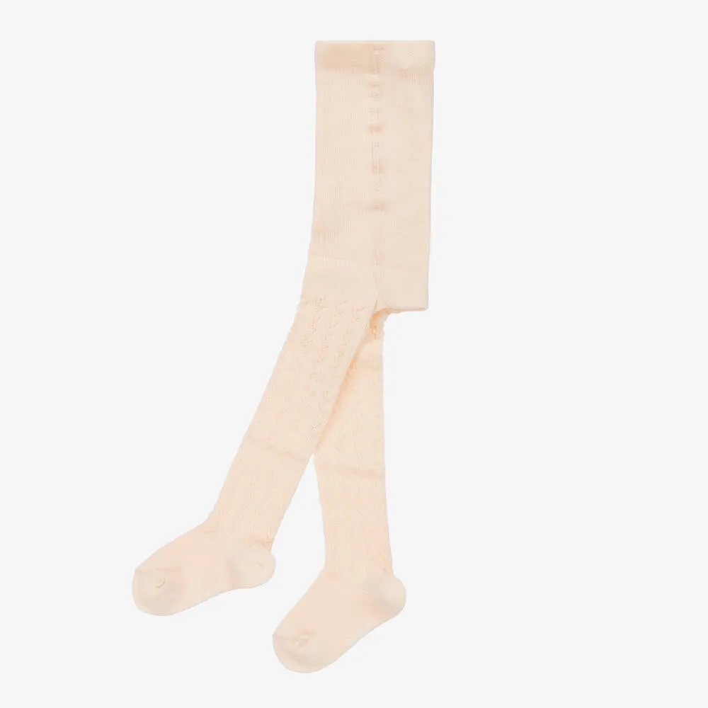 Baby Girls Pink Cotton Tights