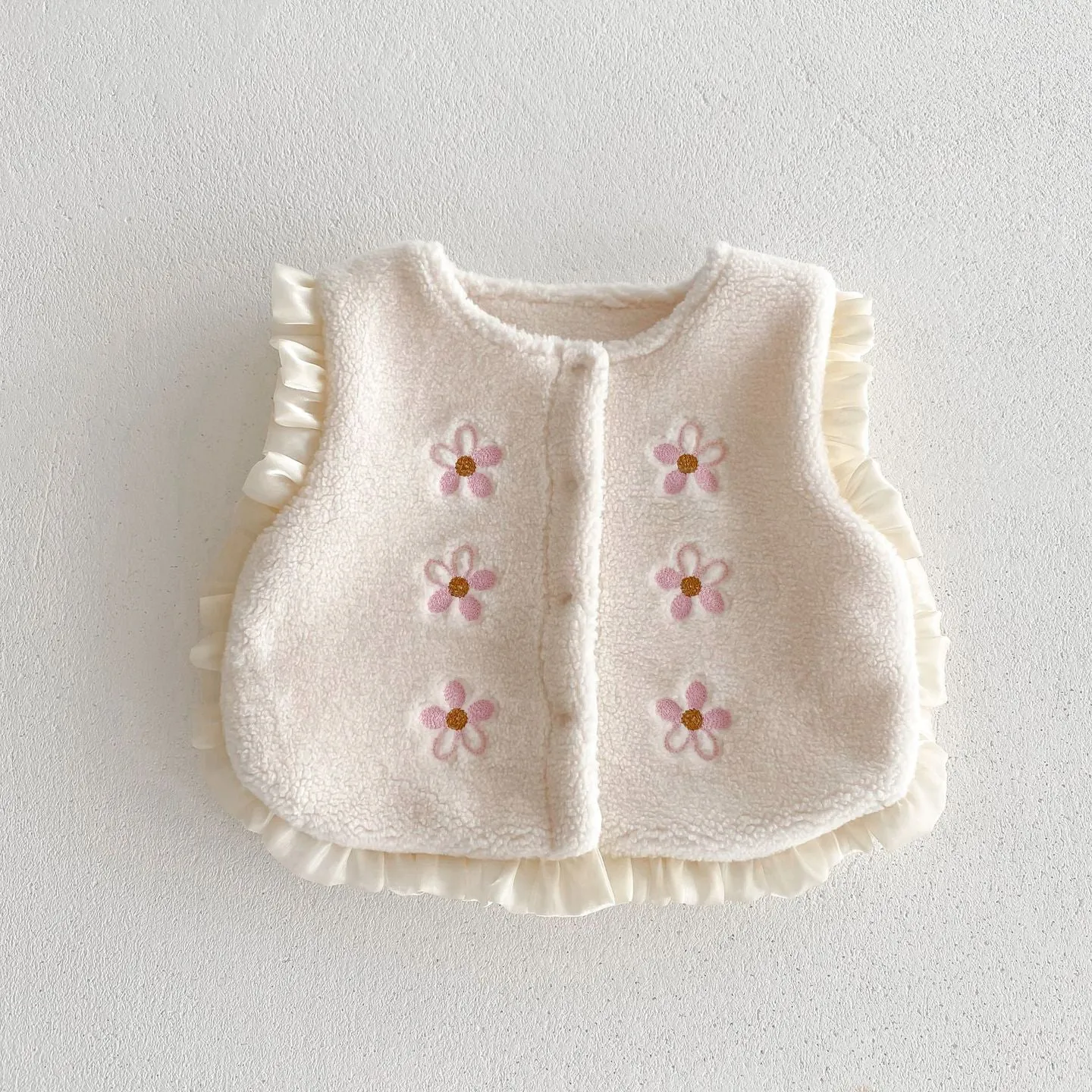 Baby Kid Girls Flower Embroidered Vests Waistcoats Wholesale 231019177