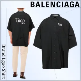 BALENCIAGA  |Button-down Street Style Plain Cotton Logo Luxury Outlet