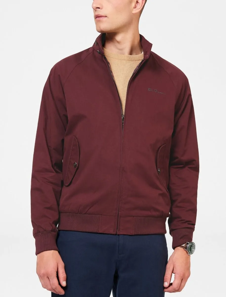 Ben Sherman Signature Casual Harrington Jacket Aubergine