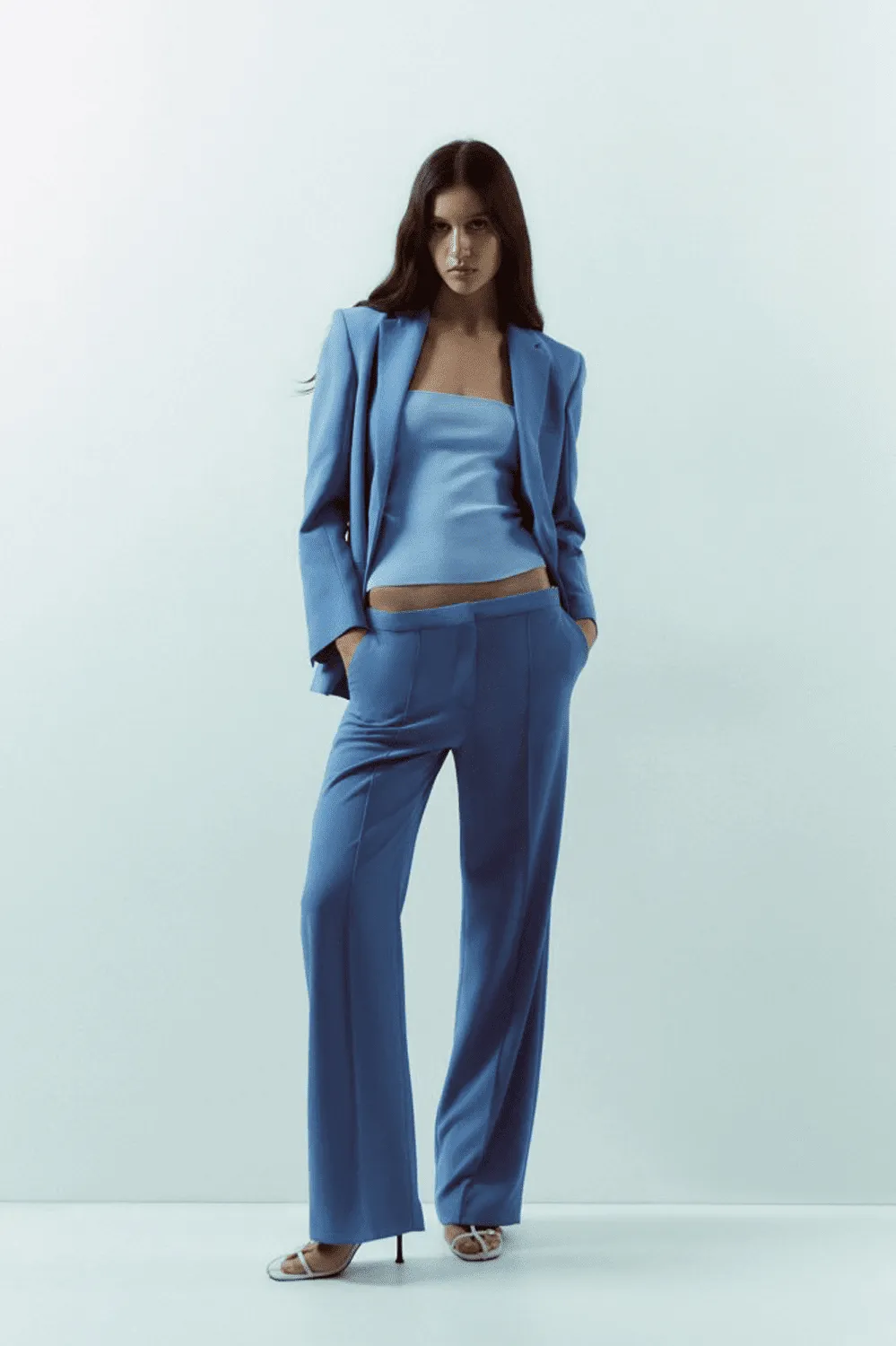 Blue Suit Trousers - Blue