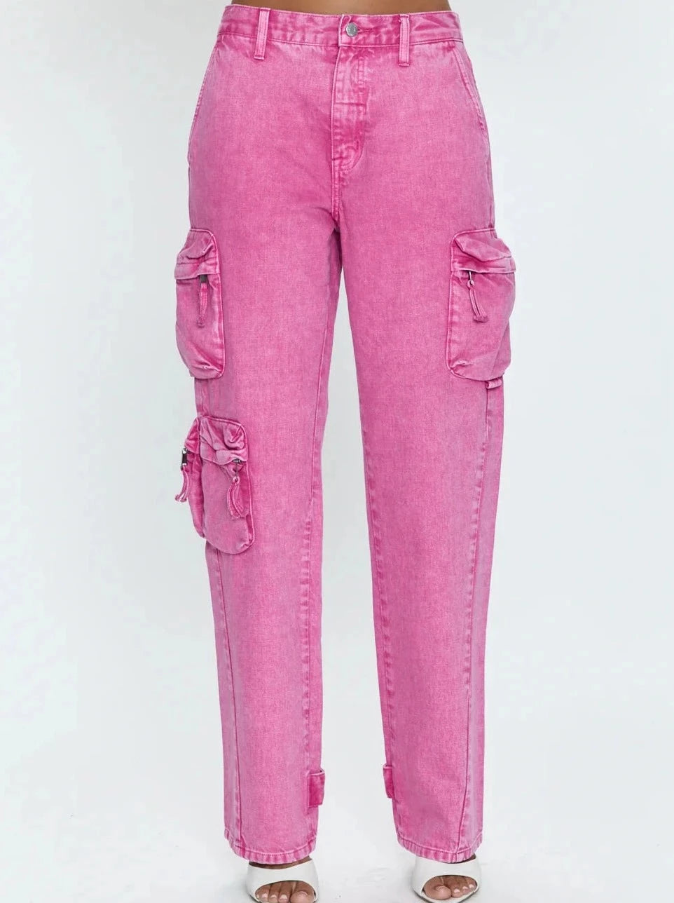 BOBBIE PINK UTILITY DENIM