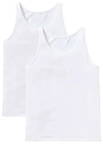 bonprix Pack of 2 Cotton Vests | Grattan