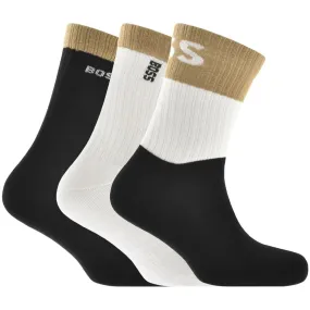 BOSS 3 Pack Logo Socks