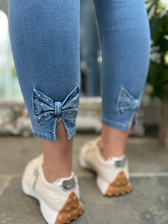 Bow Detail Denim Jeans