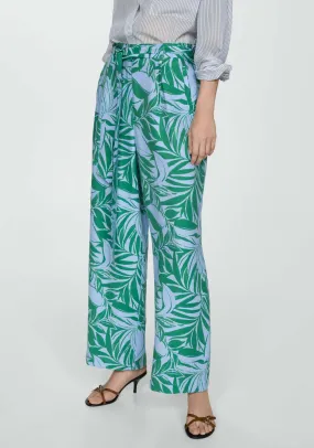 Bow printed trouser