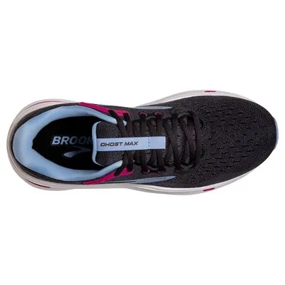 Brooks Women’s Ghost Max Athletic Shoes-Ebony/Open Air/Lilac Rose