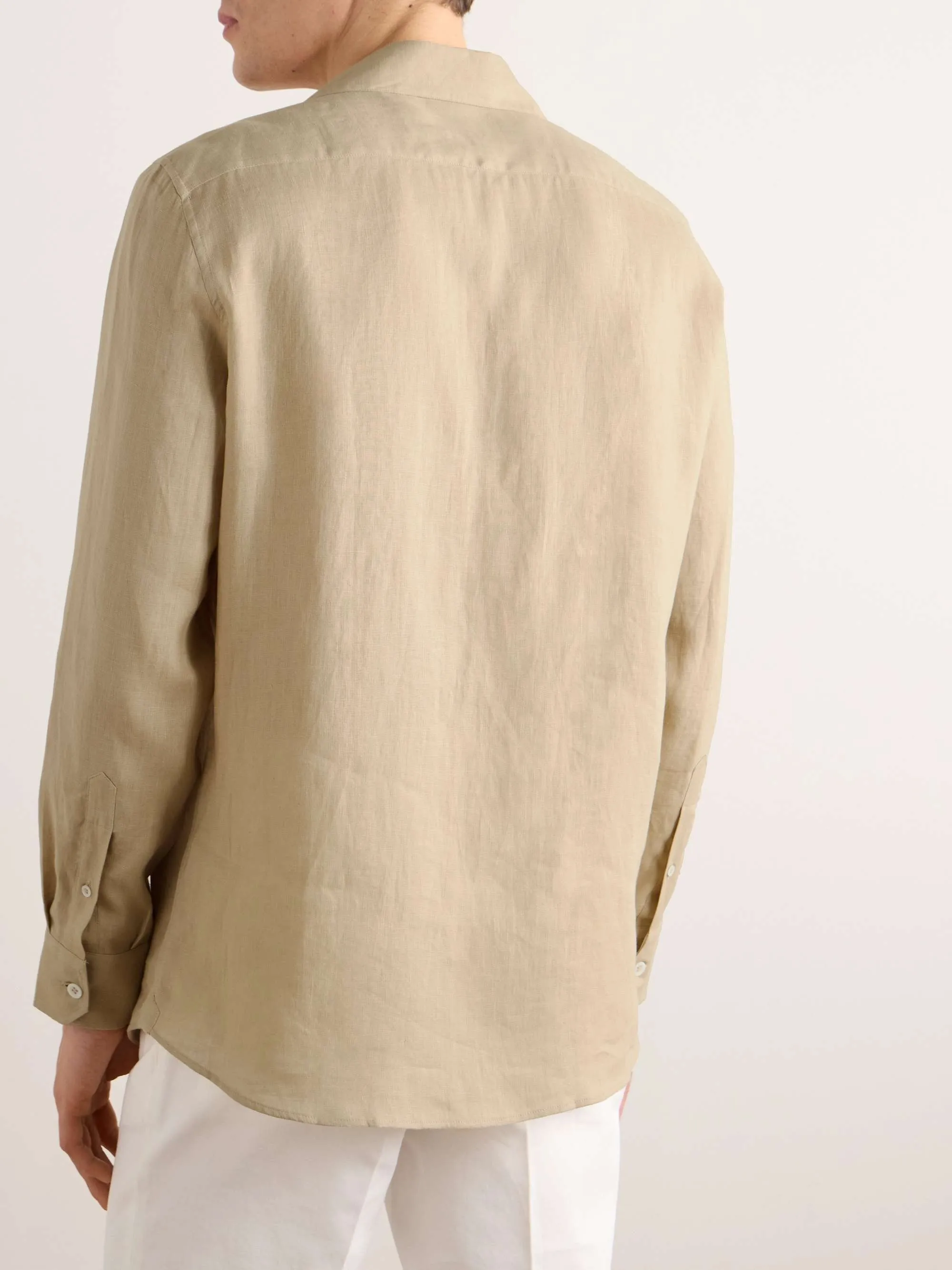 BRUNELLO CUCINELLI  |Button-down Linen Street Style Long Sleeves Plain Bridal