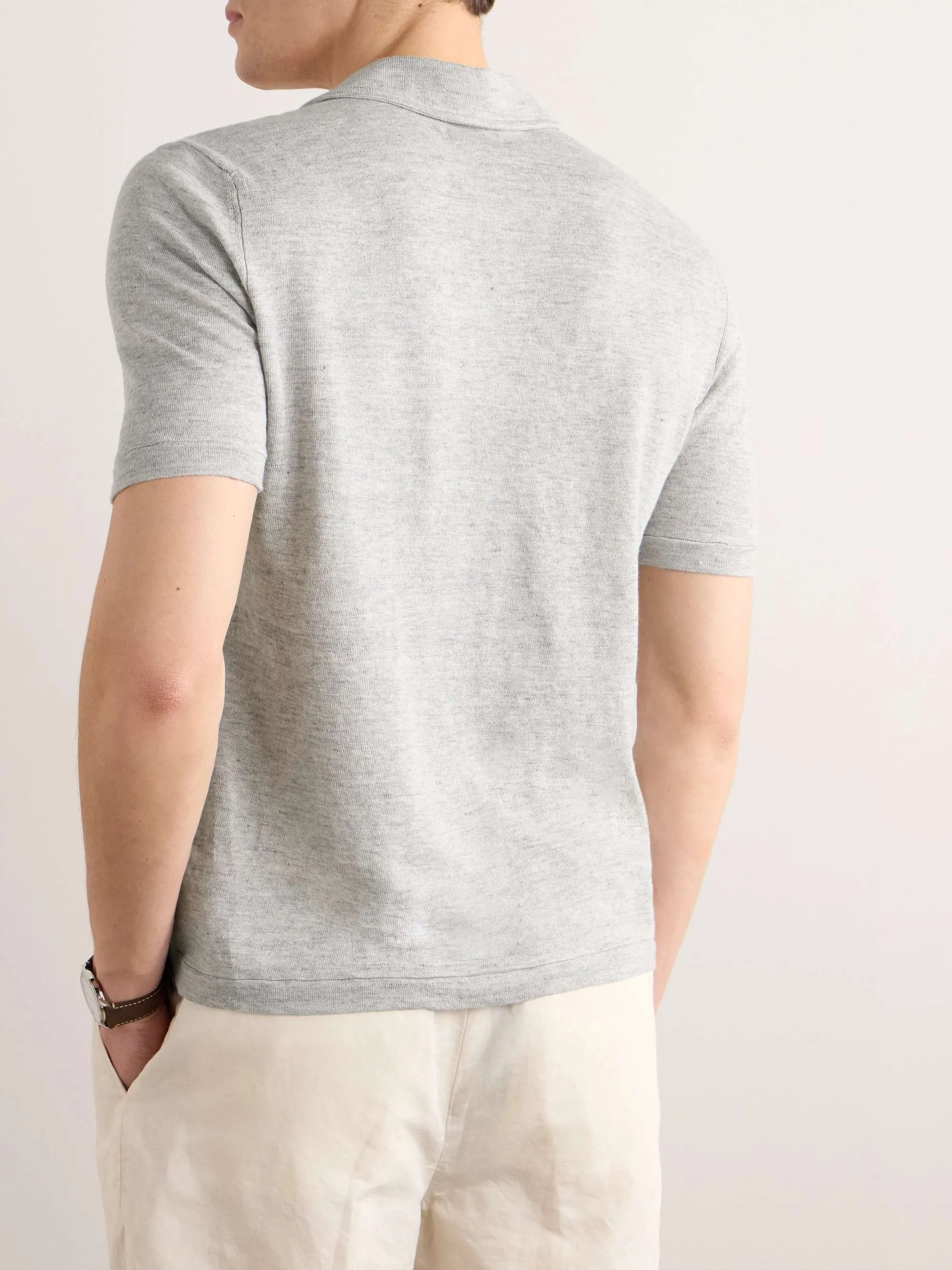 BRUNELLO CUCINELLI  |Button-down Linen Street Style Plain Cotton Short Sleeves