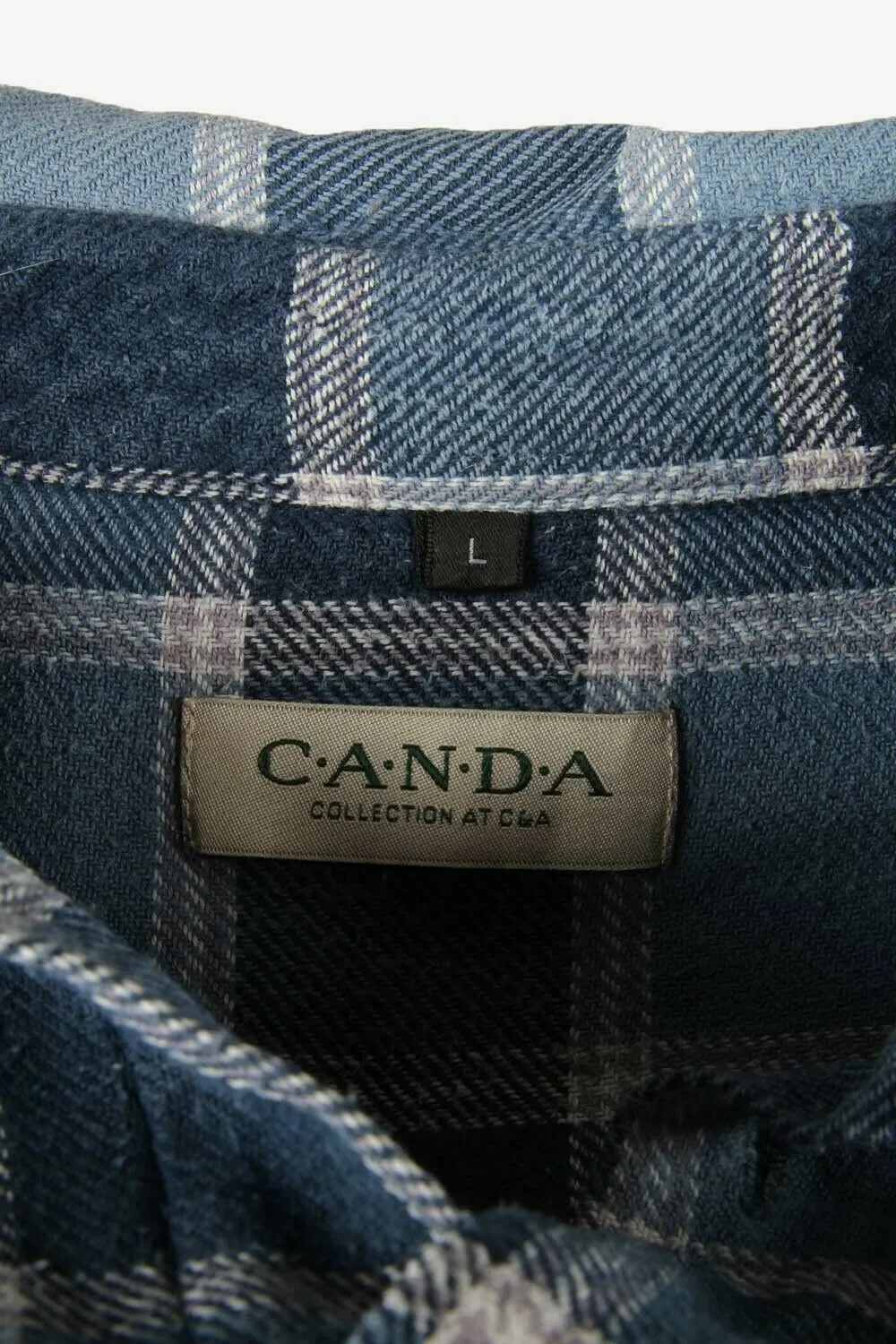 Canda Flannel Shirt Vintage Check Long Sleeve 90s Multicoloured Size L - Pepper Tree London