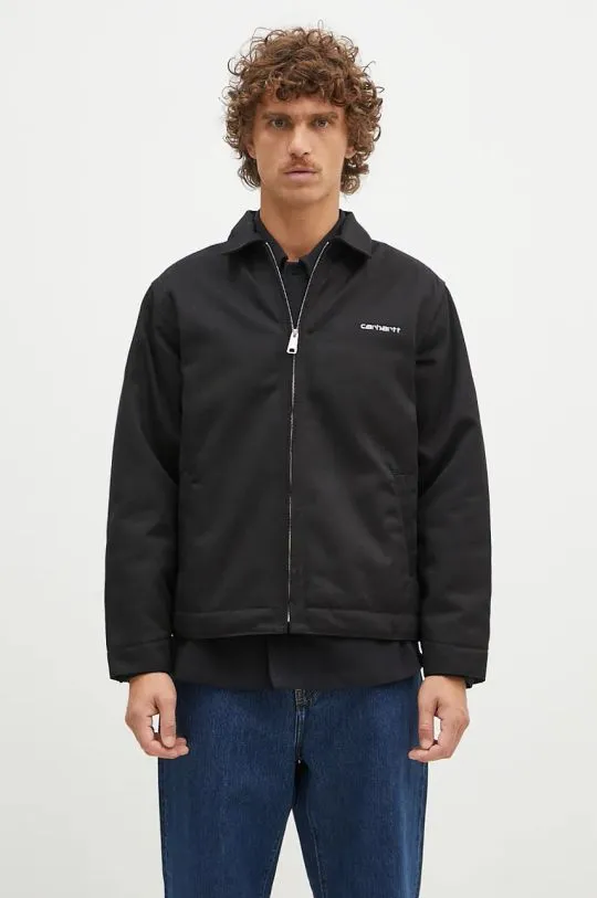 Carhartt WIP jacket Module Script Jacket men's black color I033763.0D201