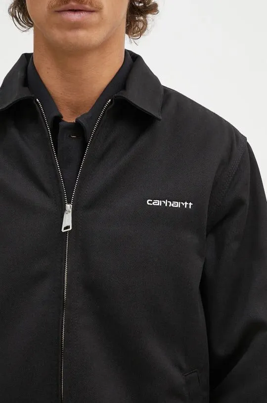 Carhartt WIP jacket Module Script Jacket men's black color I033763.0D201