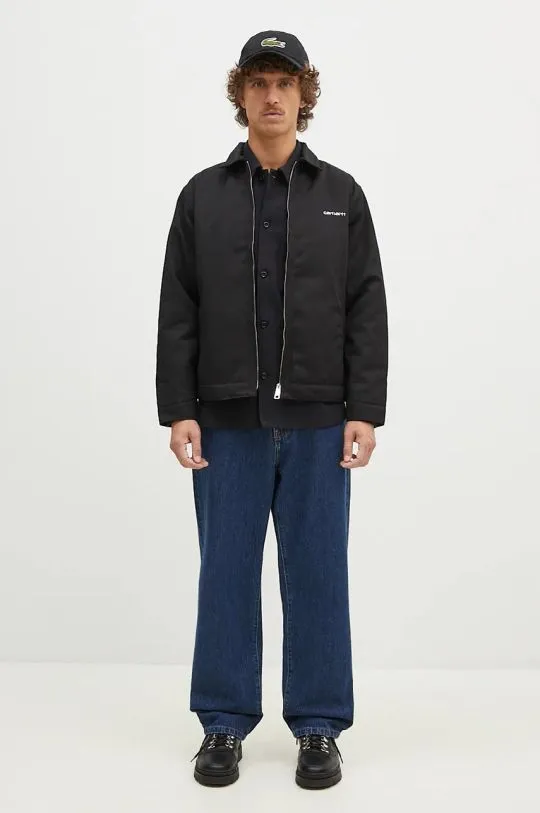 Carhartt WIP jacket Module Script Jacket men's black color I033763.0D201