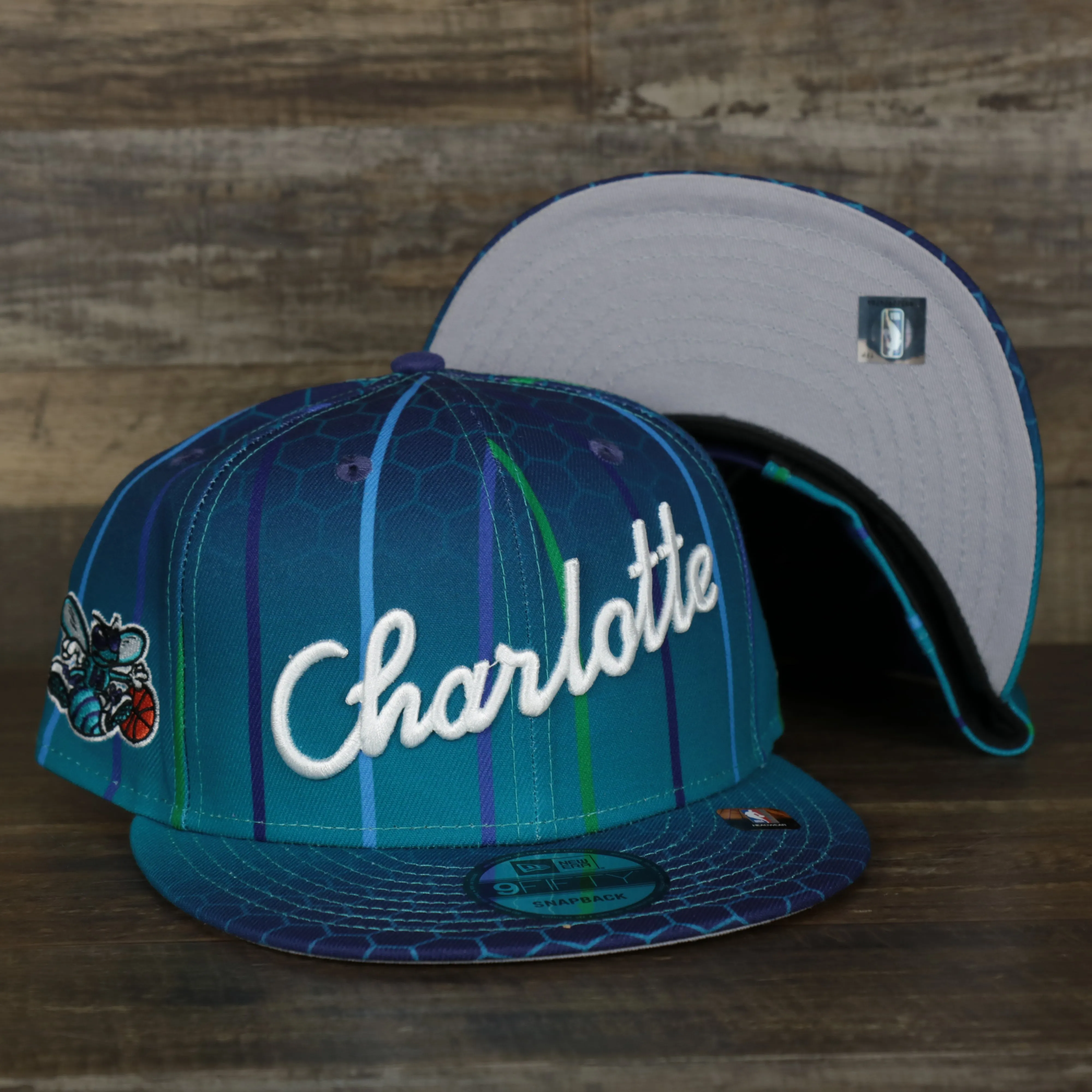 Charlotte Hornets 2021 Retro City Edition Gray Bottom 9Fifty Snapback | Blue