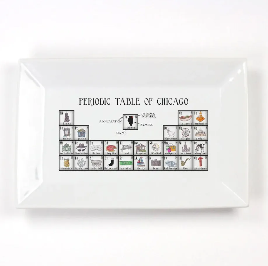 CHICAGO PERIODIC TABLE PLATTER