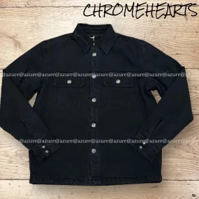 CHROME HEARTS  |Button-down Denim Street Style Long Sleeves Plain Logo