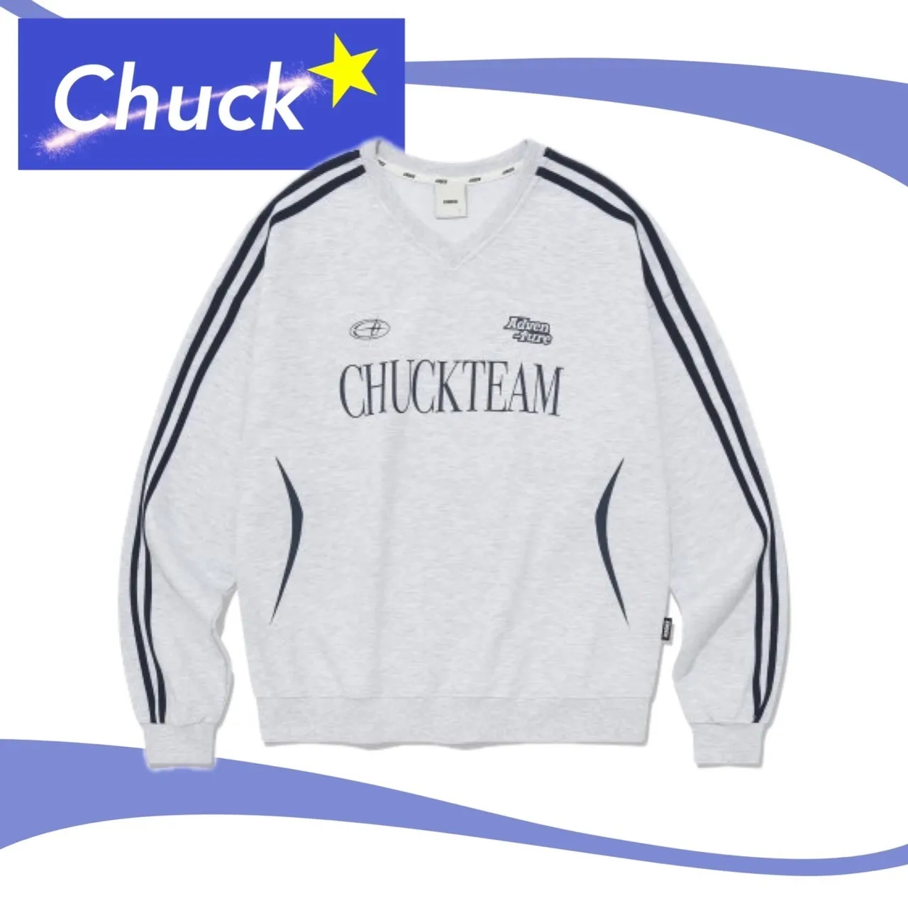 CHUCK  |Unisex Street Style Long Sleeves Oversized Logo