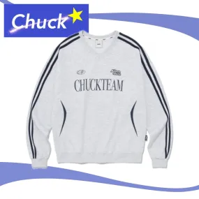 CHUCK  |Unisex Street Style Long Sleeves Oversized Logo