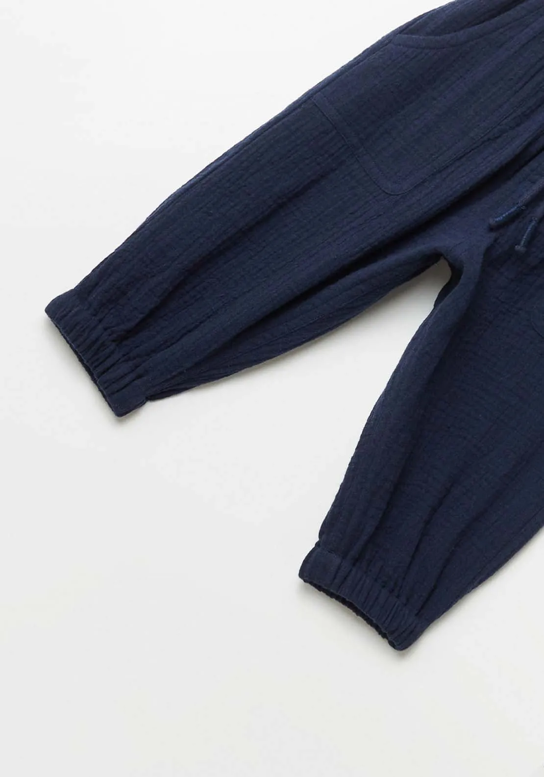 Cuffed Denim Pants - Navy / Blue