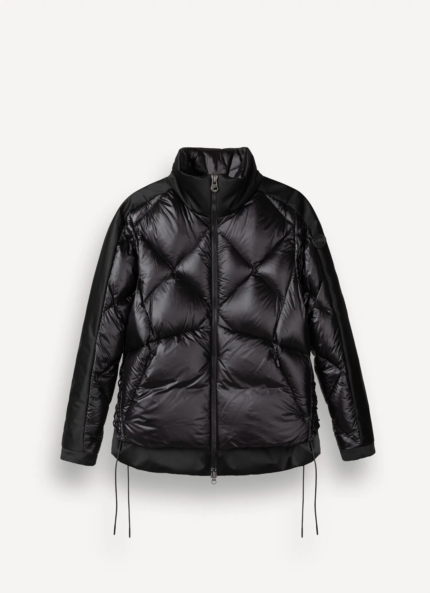 Down jacket with side lacing -