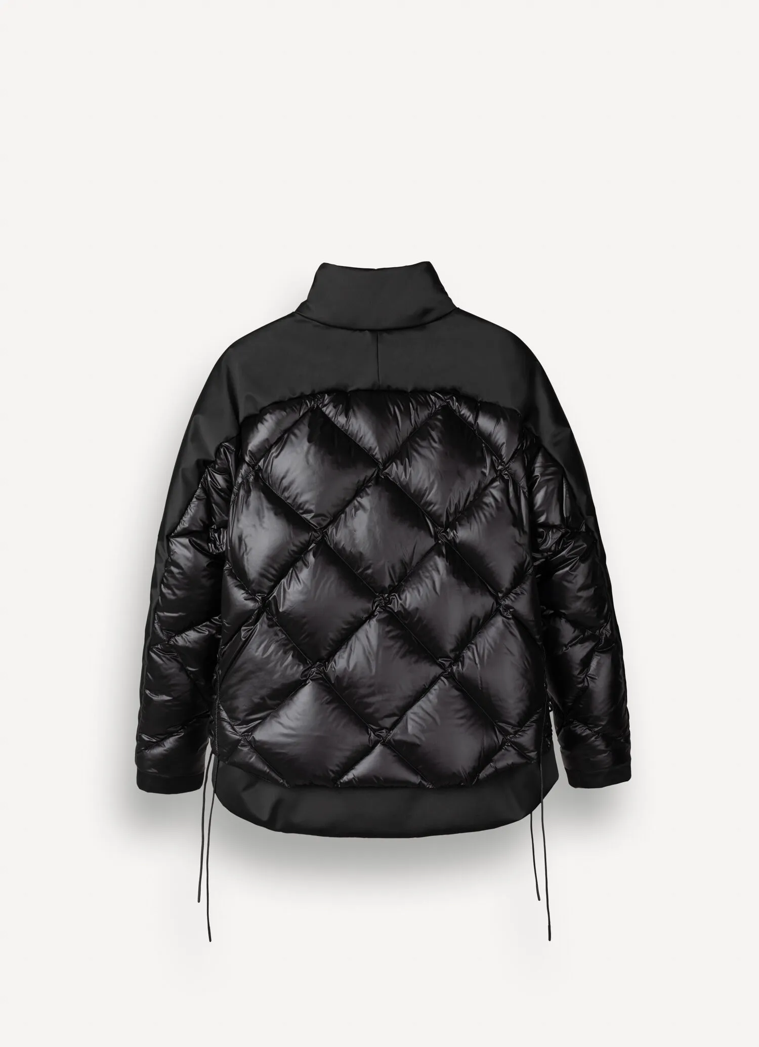 Down jacket with side lacing -