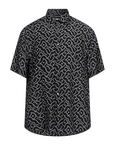 EMPORIO ARMANI  |Button-down Silk Street Style Short Sleeves Logo Shirts