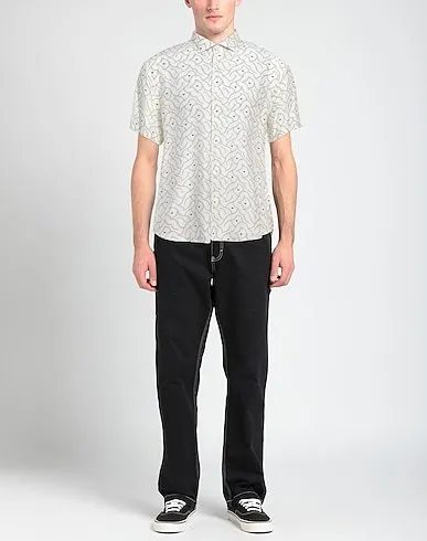 EMPORIO ARMANI  |Button-down Silk Street Style Short Sleeves Logo Shirts