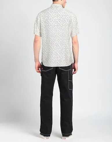 EMPORIO ARMANI  |Button-down Silk Street Style Short Sleeves Logo Shirts