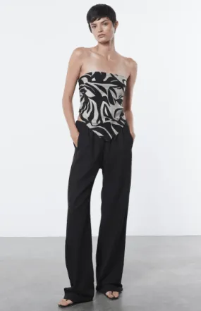 Enza Costa Scarf Top in Abstract Tropical