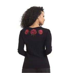 Faith Black Poppy Cardigan